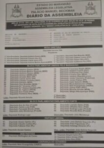 Veja a composição dos novos blocos da Assembleia do MA e seus líderes