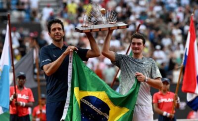 João Fonseca conquista título de duplas do Rio Open ao lado de Marcelo Melo