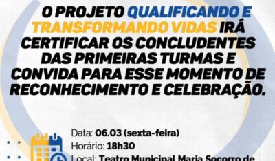 Prefeitura de Timon forma alunos de cursos profissionalizantes e fortalece geração de renda