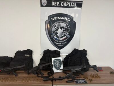 Polícia Civil prende dois e apreende arsenal de uso restrito na região Itaqui-Bacanga