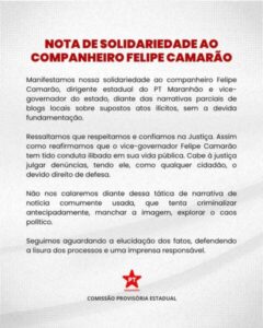 Silêncio conveniente: ala do PT se cala no governo Brandão enquanto outra corre para defender Felipe Camarão