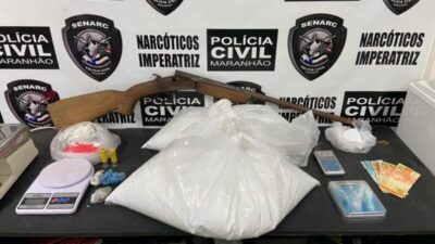 POLÍCIA CIVIL APREENDE QUASE 24 KG DE DROGAS, ARMA DE FOGO E PRENDE SUSPEITOS EM IMPERATRIZ