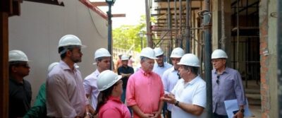 Brandão vistoria obra de revitalização do antigo Palácio do Comércio e avança com intervenções por todo o Centro Histórico