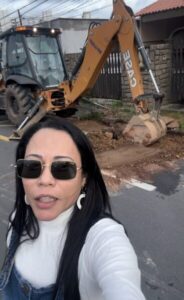 Problema se repete: Caema volta a abrir asfalto novo na Avenida da Paz, no Parque Shalom