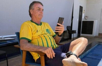 Bolsonaro confessa que queimou tornozeleira com ferro quente e justifica: “Curiosidade”