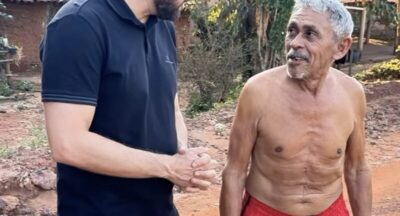 Prefeito Deibson Balé vistoria trecho da MA-247 após identificar erosão