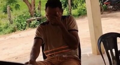 Trabalhador rural chora após ter moto tomada de assalto na região do Lucindo