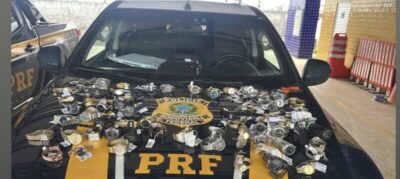 PRF de Barra do Corda apreende 79 relógios avaliados em cerca de R$ 200 mil na BR-226