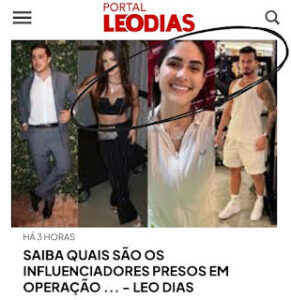 MUSA DO TIGRINHO: Presa, Gabi Cazimiro ameaça processar a imprensa