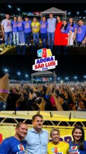 Orleans Brandão prestigia o Adora São Luís ao lado da esposa