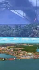 Incêndio atinge silo de grãos no Complexo Portuário do Itaqui, em São Luís