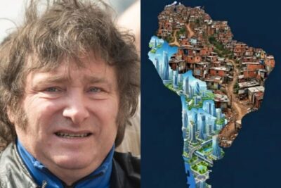 Brasileiros invadem redes de Milei após post mostrando Brasil como favela