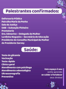 Mês da Mulher 2026: Celebração e Empoderamento em Presidente Sarney; confira a programação desta sexta (06)