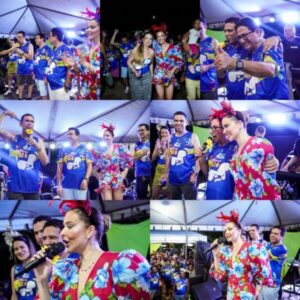 Natassia Weba celebra carnaval ao lado do povo em Nova Olinda