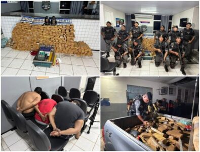 PM efetua prisões e apreende meia tonelada de maconha no Maiobão