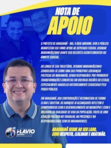 Prefeito de Araguanã declara apoio a deputado federal em meio a contexto judicial
