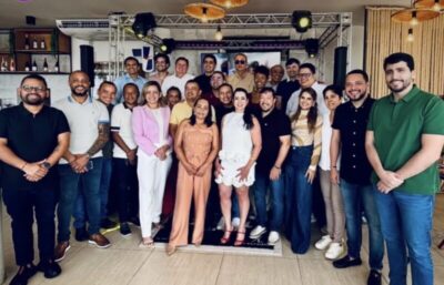 Audreia Noleto e Marcus Brandão em confraternização com vereadores de São Luís