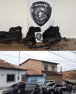 SENARC estoura casa usada por facção e apreende arsenal de guerra em São Luis