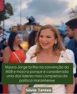 Maura Jorge brilha na convenção do MDB e mostra porque é considerada uma das líderes mais completas da política maranhense