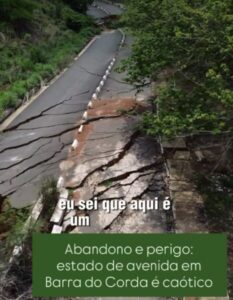 Abandono e perigo: avenida em Barra do Corda vira problema grave