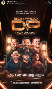 A Cidade de Dom Pedro já vive a expectativa dos 52 anos de EDUARDO DP.