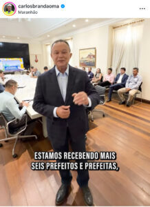 Recebendo PREFEITOS e PREFEITAS, Em mais uma mesa redonda com toda sua equipe de trabalho, Governador BRANDÃO chega ao número de 159 Gestores Municipais recebidos no Palácio dos Leões.