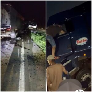 Ônibus com destino a São Paulo é atingido por carreta após falha mecânica no interior do Maranhão