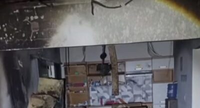 Casa fica completamente destruída após incêndio em Bom Lugar