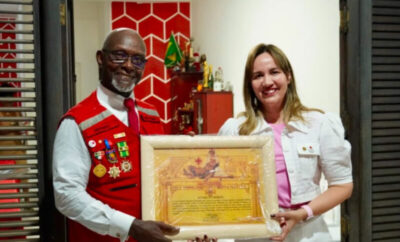 Deputada Detinha é homenageada pela Cruz Vermelha em reconhecimento à parceria humanitária