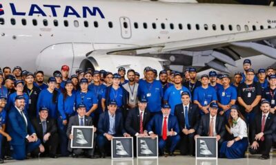 Latam incorpora em sua frota os primeiros aviões fabricados pela Embraer