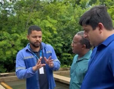 Prefeito Nivaldo Araújo acompanha vistoria da Caema no sistema de abastecimento de água em Alcântara