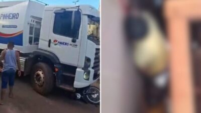 Pai e filho morrem atropelados por um caminhão de coleta de lixo em Pinheiro