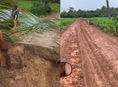 Prefeito Heliezer abandona povoados de Peri Mirim; sem estrada, moradores ficam isolados na zona rural