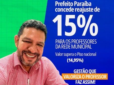 Primeiro gestor da região do Munim a conceder o reajuste de 15% para educação foi o prefeito Paraíba