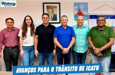 Prefeito da cidade de Icatu, Walace Azevedo, se reune com diretor do Detran/Ma