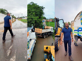 Roberto Costa lidera ações emergenciais após chuva causar alagamentos e quedas de árvores em Bacabal