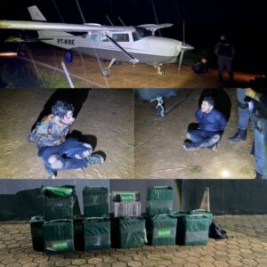 Avião com mais de meia tonelada de cocaína é apreendido pela PM após pouso forçado no interior do MA