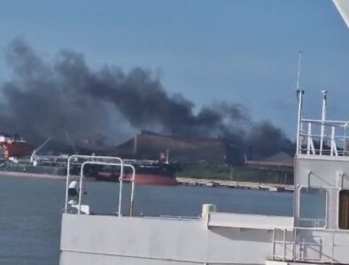 Estrutura de grãos do Porto do Itaqui pega fogo em São Luís