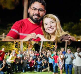 Dudu Diniz recebe Iracema Vale em um jantar com lideranças de São José de Ribamar