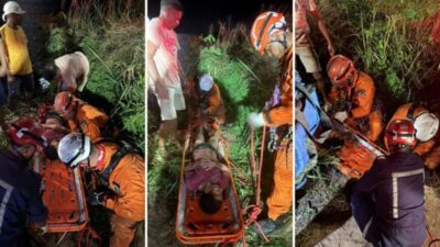 Bombeiros resgatam homem após queda de 150 metros em ribanceira em São José de Ribamar