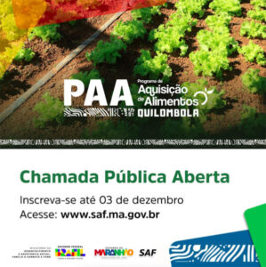 SAF lança chamada do PAA com prioridade para Quilombolas