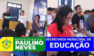 Prefeitura de Paulino Neves, promoveu sessão abordando os programas educacionais adotados pela Rede Municipal