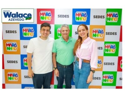 Prefeito Walace Azevedo acompanhado da primeira dama Natália Azevedo, visita SEDES