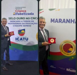 Sempre em destaque: Prefeito Walace recebe Selo de Ouro de Alfabetização em Brasilia