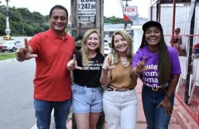 Iracema Vale participa do aniversário do PT; Camarão não comparece