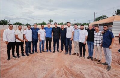 ORLEANS BRANDÃO VISTORIA OBRAS DE CONSTRUÇÃO DO NOVO TERMINAL RODOVIÁRIO DE ROSÁRIO.