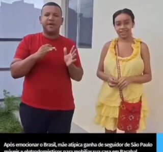 Após emocionar o Brasil, mãe atípica ganha de seguidor de São Paulo móveis e eletrodomésticos para mobiliar sua casa em Bacabal