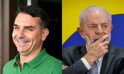 Flávio Bolsonaro sobe, Lula cai e os dois empatam no 2º turno, diz AtlasIntel