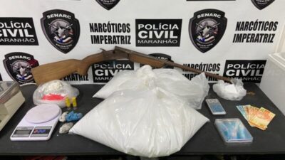 Polícia Civil apreende cerca de 24 kg de drogas, arma e prende dois em Imperatriz