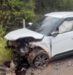 Acidente entre dois carros deixa motorista ferido na BR-222, no Maranhão